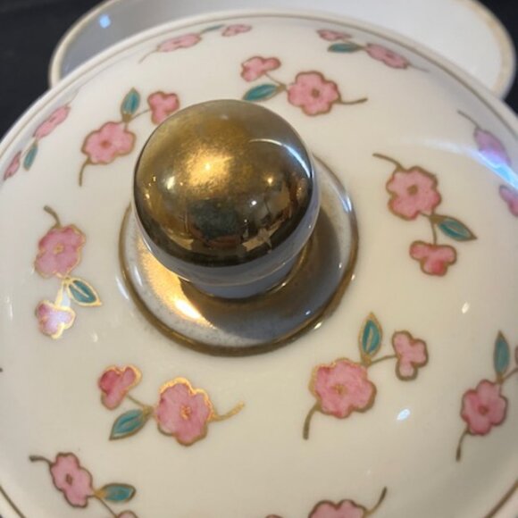 Vanity Set‎ Floral Ceramic Three Piece by Irice Hand Painted - Picture 5 of 10